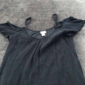 Black Mossimo Mid Dress with open shoulder look